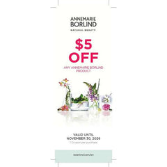 Annemarie Borlind $5 off line drive - Bilingual (20 coupons per book) - ea - A9943
