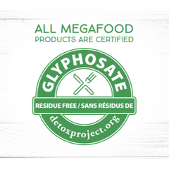 Étiquette de rayon MegaFood sans résidus de glyphosate-Anglais-ea