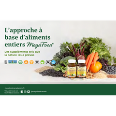 En-tête de tête de gondole « L'approche des aliments complets » -Français-ea