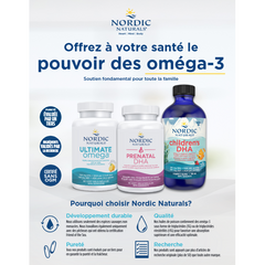 Nordic Naturals Take Your Health To The Power of Omega 3s For The Whole Family - Easel Sign - FRENCH - ea - NN9008FR