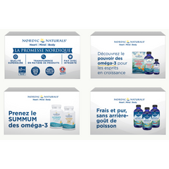 Nordic Naturals Cod Liver Oils/Kids/Omegas/Promise Shelf Talkers - Set of 4 - FRENCH - ea - NN9009FR